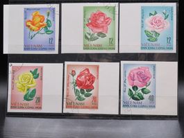 Vietnam 1968 Rosen geschn. ungezähnt, gest.