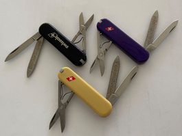 3 Victorinox Classic SWISSAIR Sackmesser Couteau Aviatik