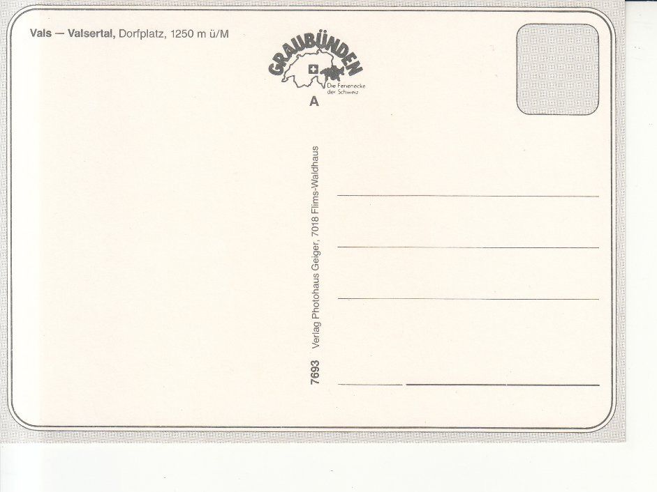 Cartoline postali: Vals ca. 1980 – Usato da Bürglen TG venduto da StampGraf 1