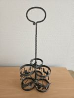 Porte-bouteilles fer décor vigne / Flaschenhalter Eisen Wein