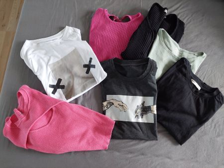 7 TEILIGES MARKEN T-SHIRT KLEIDERPAKET GR. M