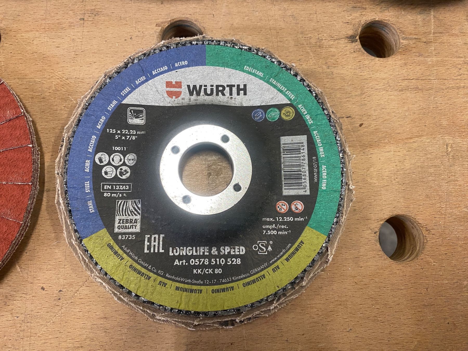 Würth Tutti gli attrezzi: Würth Lamellenfächerschleifscheiben ab 1.- – Nuovo (secondo la descrizione) da Wabern venduto da HK-Design 2