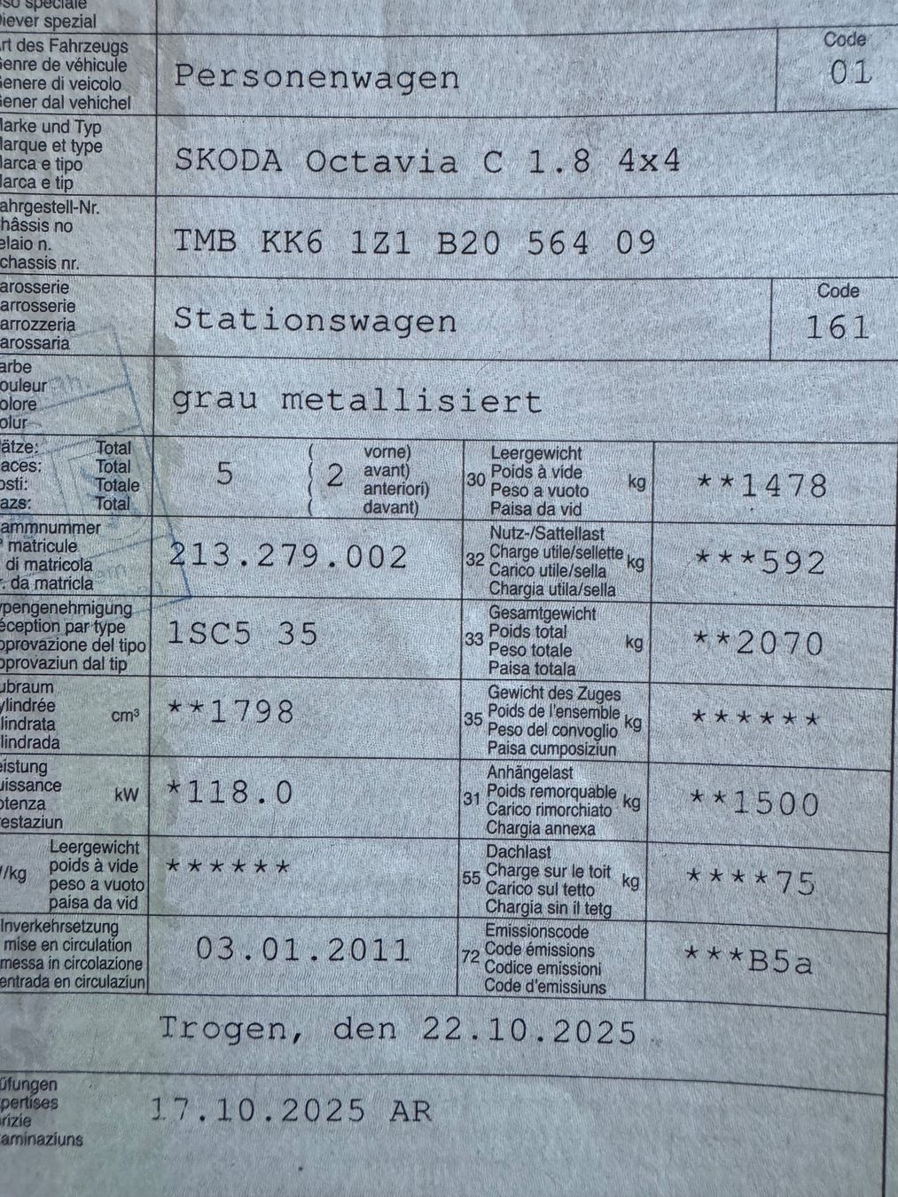 Skoda Automobili: Skoda Octavia 1.8 4x4 – Usato da St. Gallen venduto da AutoSG 9
