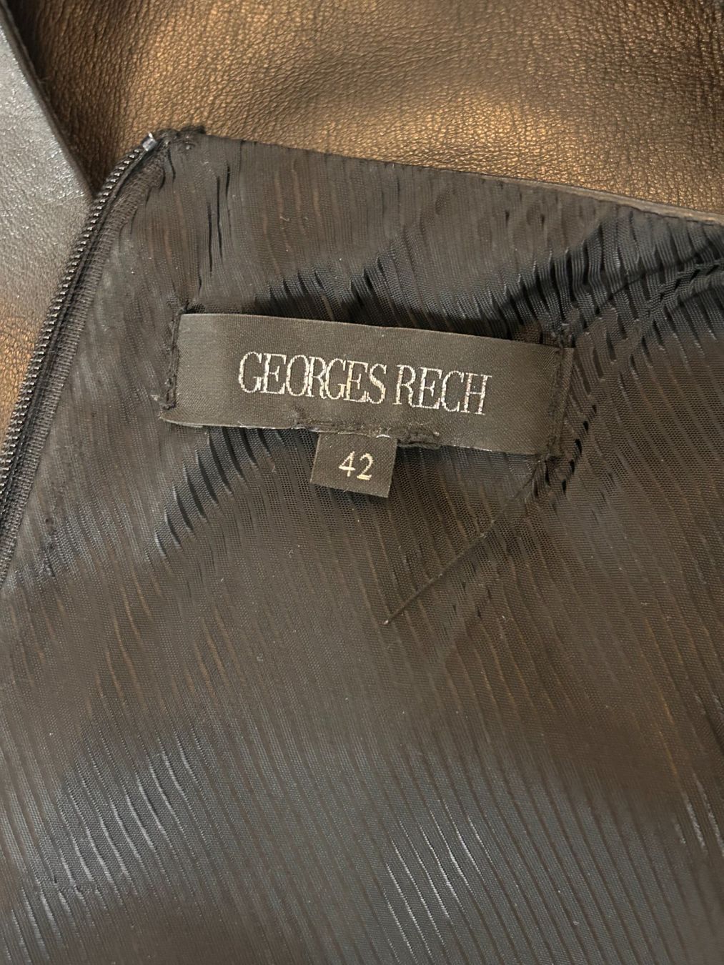 George Rech Vestiti: Robe cuir noir Georges Rech – Usato da Geneve venduto da Salomevergne 3