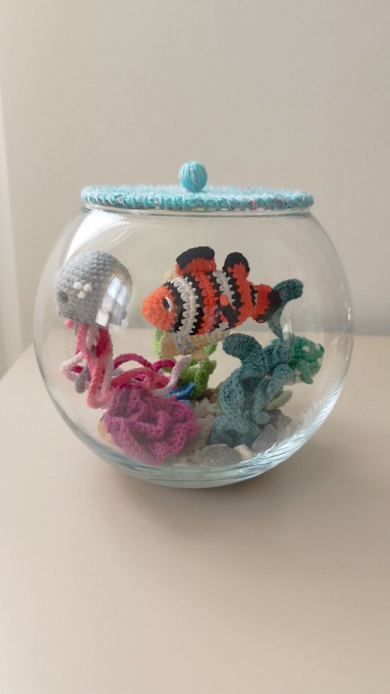 Toutes les décorations: Crocheted Aquarium Decor Glass Bowl Handmade – Neuf avec emballage d'origine à Arnex-sur-Orbe par can_97vn 9