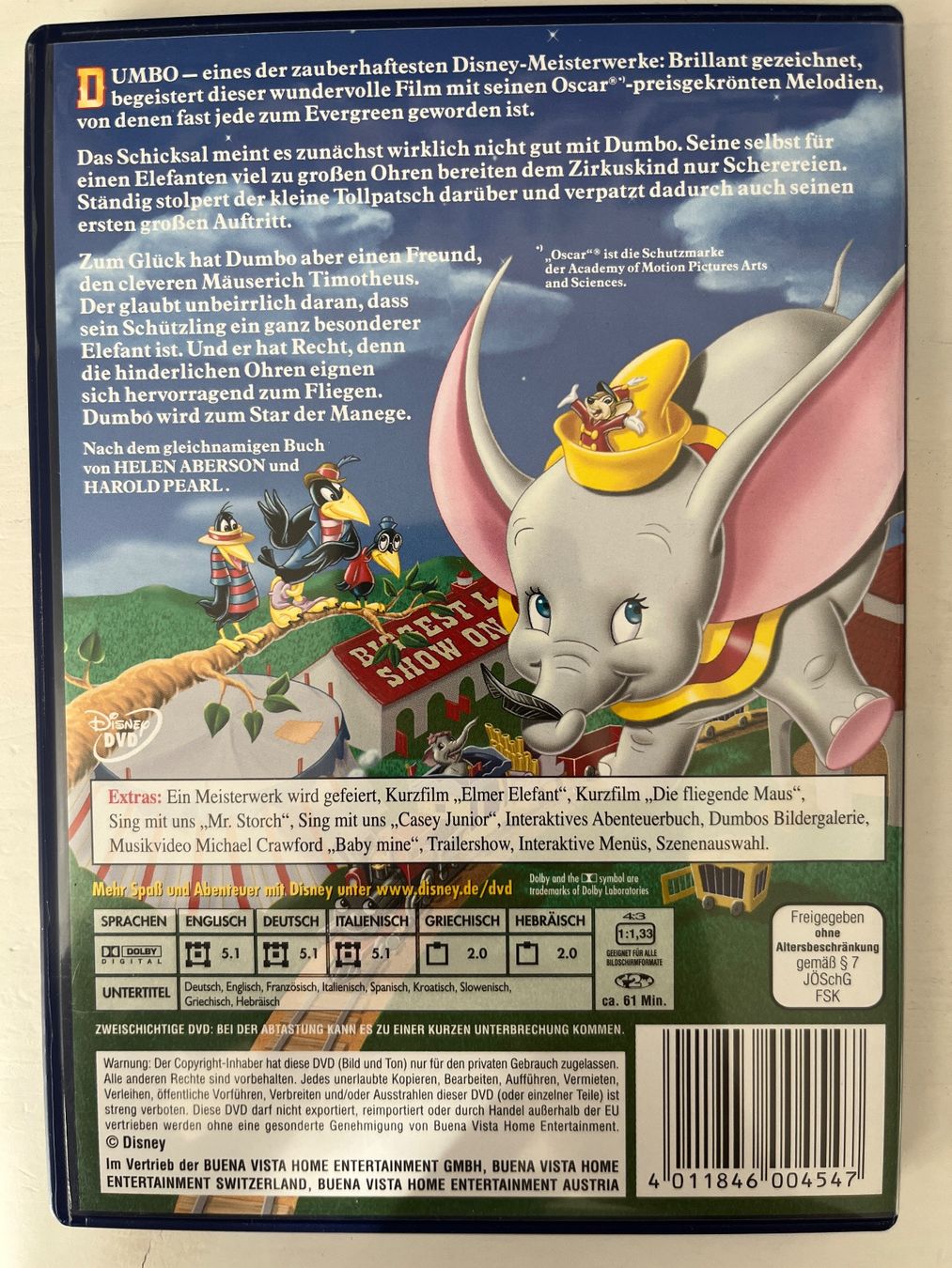 Tutti i DVDs: Disney DVD | DUMBO (1941) 📀 – Nuovo (secondo la descrizione) da Sierre venduto da black.box 1