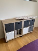 Kallax Regal mit Rollen und Bügelbrett