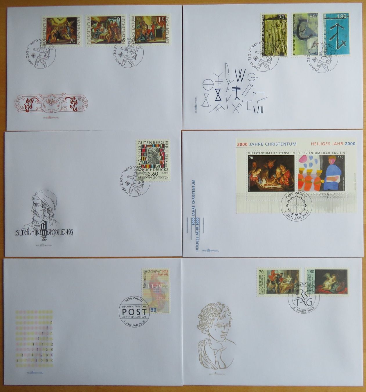 Tutti i francobolli: Liechtenstein Ersttagsbriefe FDC 1963 - 2022 komplett – Nuovo e nell'imballaggio originale da Vaduz venduto da muro100 6