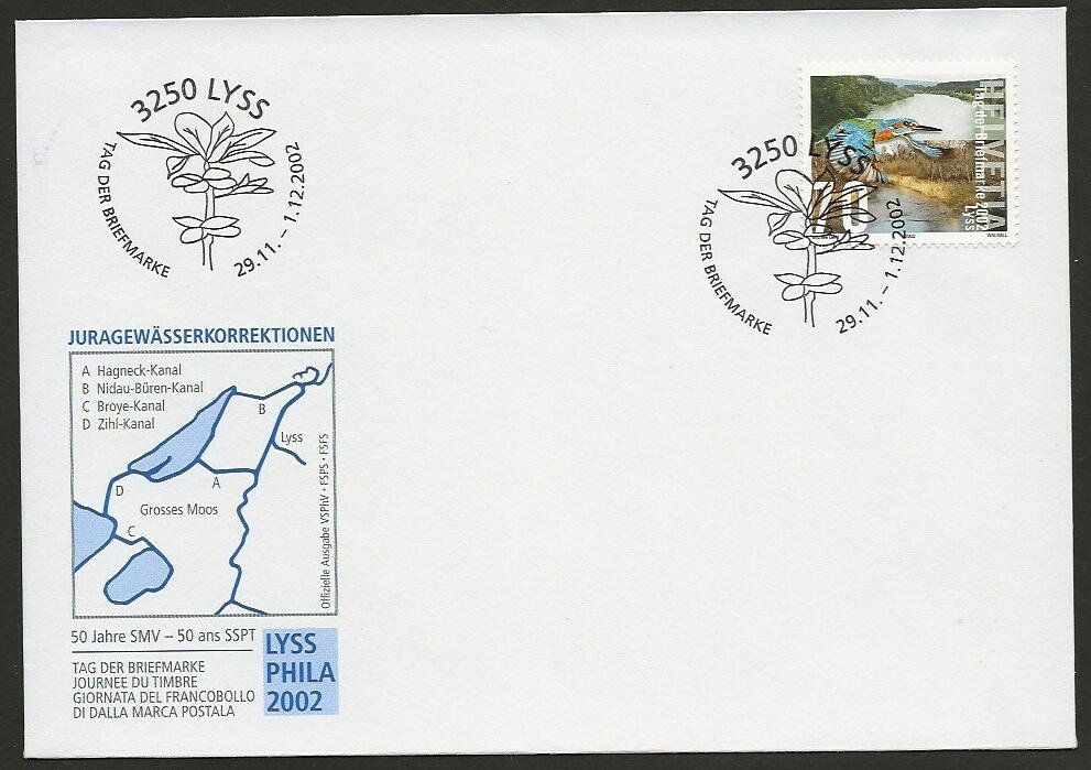 Tutti i francobolli: 2002 Brief Tag der Briefmarke  LYSS – Usato da Arlesheim venduto da kuhnphila