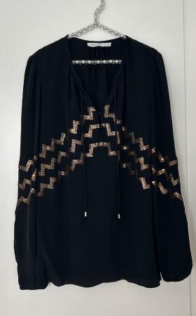 Wunderschöne Altuzzara Seidenbluse, Gr.40/42, top Zustand!