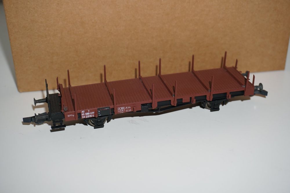 AKU 1038- SBB Schwellentransportwagen H0/DC (Gebraucht) in Matten b ...