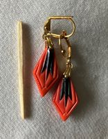 Ohrringe mit art deco glas