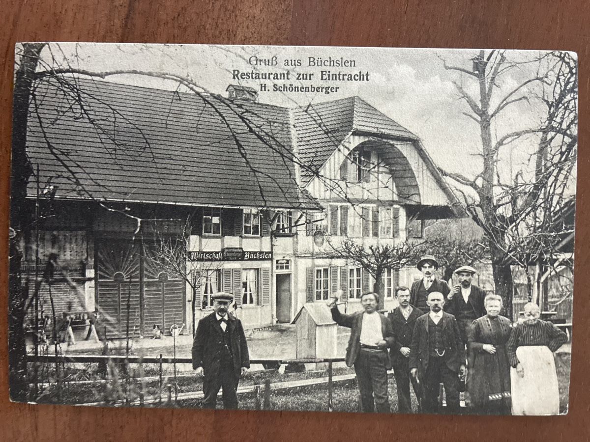 Ansichtskarten: Ansichtskarte Schweiz von Büchslen BE – Gebraucht aus Oftringen von Cla.vD.74