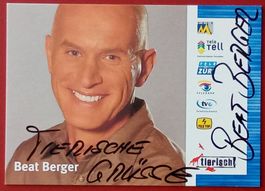 Beat Berger Tierisch Autogramm signiert Fotopostkarte 10x15c