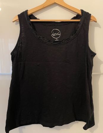 Trägershirt schwarz von Inc, Grösse XL, toller Stoff