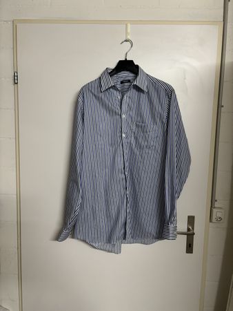 Herren Hemd blau weiss gestreift Grösse XL guter Zustand