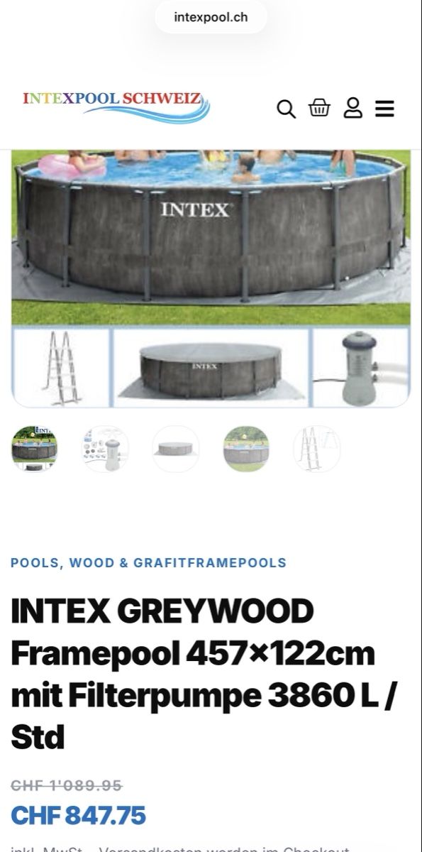 Intex Schwimmbad: Pool – Gebraucht aus Langwiesen von Schwedenpanzer88 3
