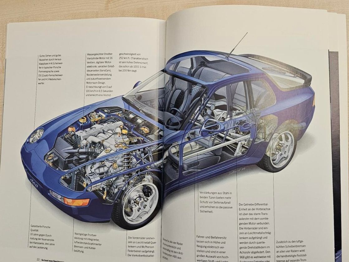 Porsche Documenti: Porsche 968 ,cabrio Prospekt 1993 – Usato da Reinach AG venduto da 911356 1