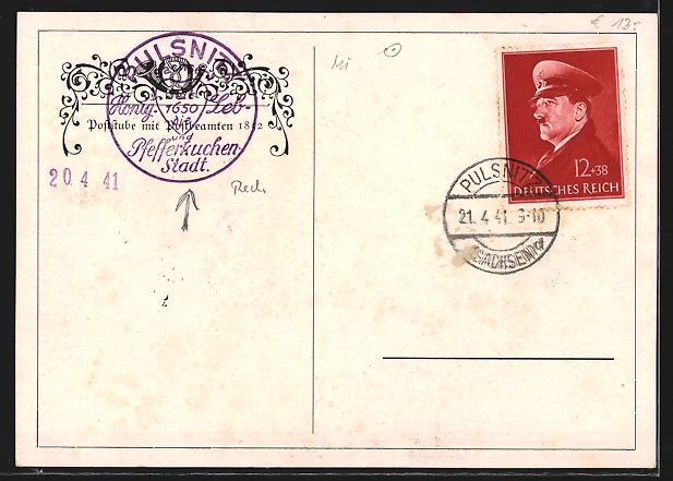 Cartoline postali: Poststube mit Postbeamten 1852 – Usato da Berlin venduto da bartko-reher 1