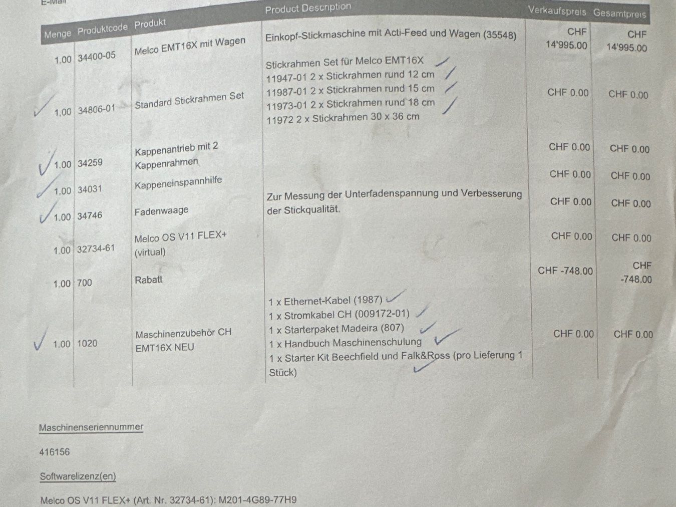 Tutte le macchine: Melco emt16x – Nuovo (secondo la descrizione) da Zürich venduto da Tzanu 4