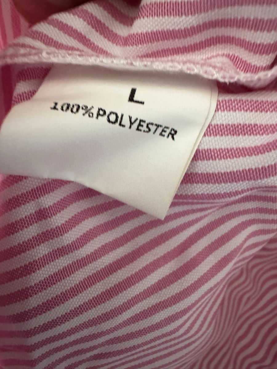 Lots de vêtements: Pantalon Temu ample 100% polyester taille L rose rayé – Neuf (Voir description) à Morrens VD par nor_qk2m 4