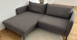 Ecksofa dunkelgrau (ausziehbar)