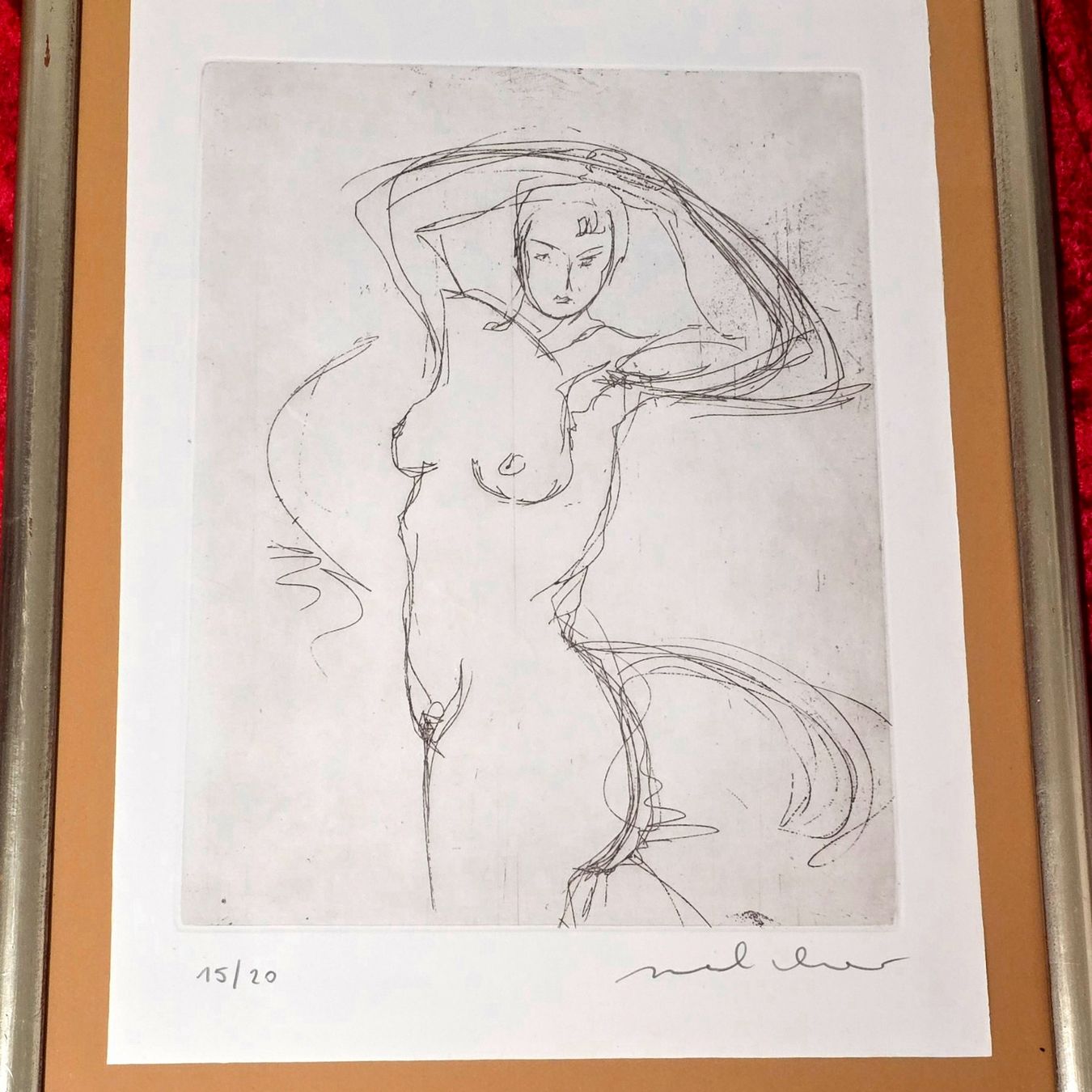 Grafica & Litografie: Walter Melcher. Filigrane Radierung. Handsign&nummeriert – Usato da Reinach BL venduto da Pendling 1