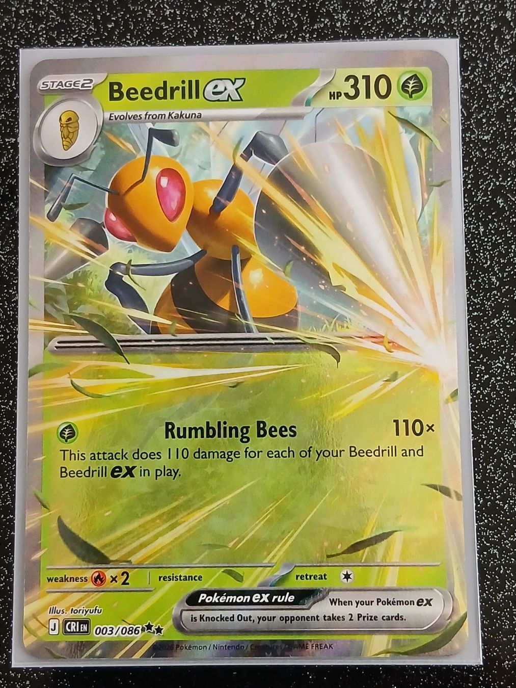 Pokémon Carte collezionabili: Wachsendes Chaos / Beedrill ex 003/086 EN – Nuovo (secondo la descrizione) da Zug venduto da Vorphalak