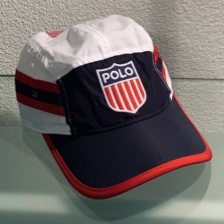 Vintage Cap, Ralph Lauren, Flag shield K Swiss 5 panel