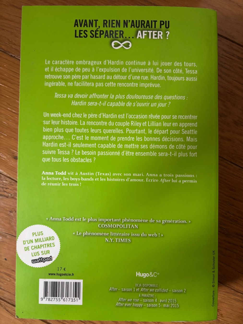 Libri: After Tome 3 - Anna Todd – Usato da La Chaux-de-Fonds venduto da lea_77ly 1