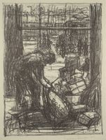 POSTAUSLAD, LITHOGRAPHIE JACQUES BERGER, 40er JAHRE PTT POST