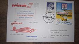 Swissair Bucarest - Zürich 25.03.1991