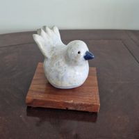 Signierter dekorativer Keramikvogel (Vintage)