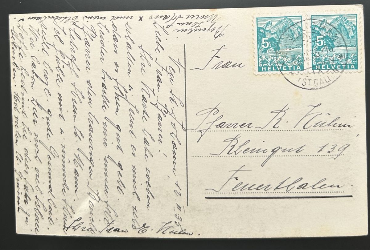 Cartoline postali: Fotokarte Neu St.Johann  – Usato da Horw venduto da Tellbub 1