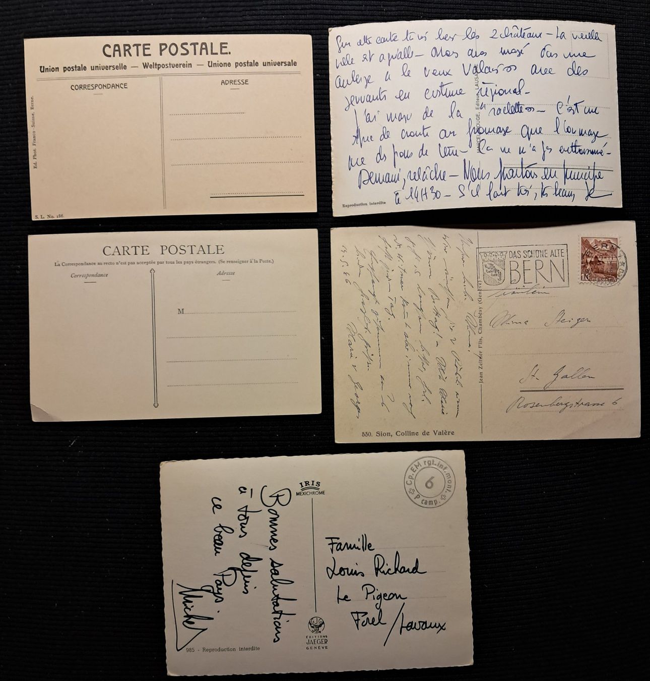 Cartes postales: 5 CP SION – D'occasion à Ponto Valentino par giorgia06 1