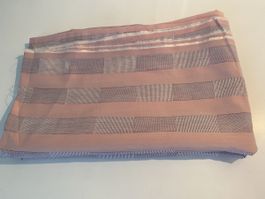 Jetztnoch! Stoff Streifen Rosa-lilagrau glänzend ca148-120cm
