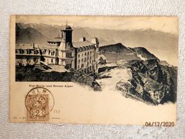 Ansichskarte, Rigi-Kulm und Berner Alpen