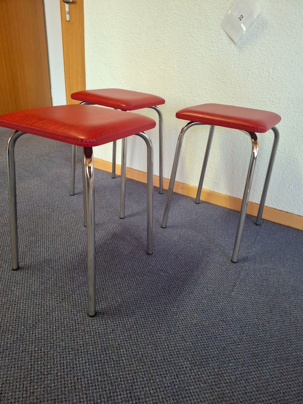 Sgabelli: Hocker (3Stk) Rot NEU! – Nuovo (secondo la descrizione) da Suhr venduto da SAF-Restposten 1