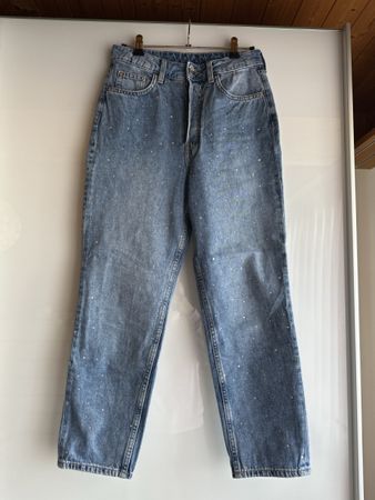 H&M Divided Jeans mit Strasssteinen Grösse 36