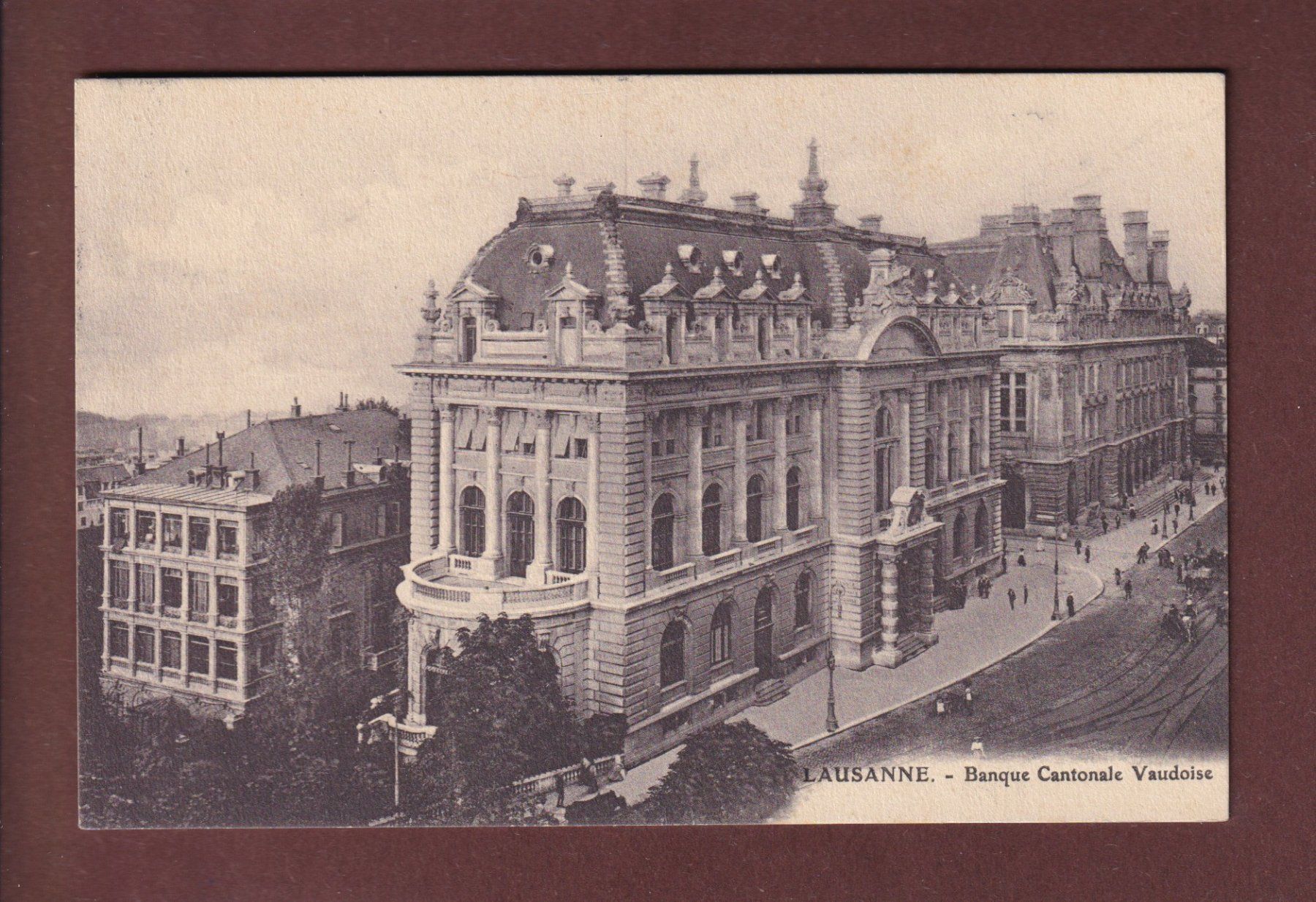 Ansichtskarten: LAUSANNE - Banque Cantonale Vaudoise - 1917 – Gebraucht aus Pully von nicecards