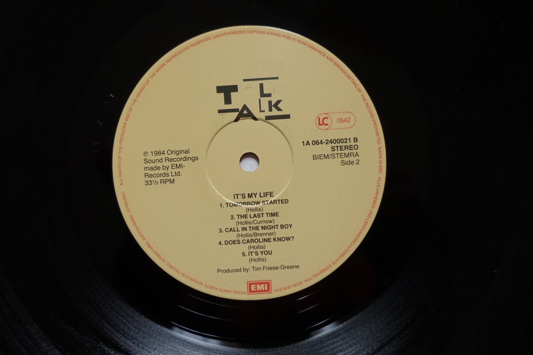 Dischi in vinile: LP Talk Talk – It's My Life – Usato da Gutenswil venduto da Optico 3