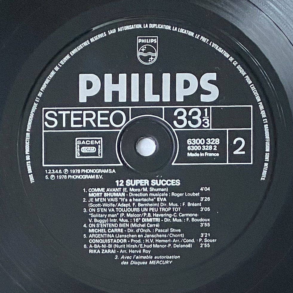 Dischi in vinile: 12 Super Succes (Pop, Chanson) – Usato da Flums venduto da Empe1 3