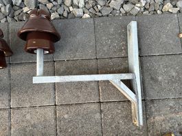 Wunderschöner Porzellan Isolator Glöggli mit Haken Strommast
