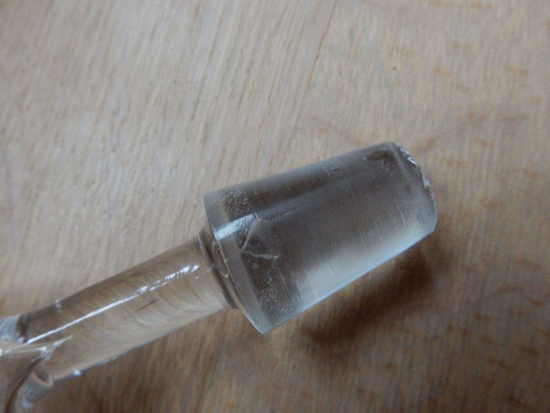 Caraffe: antike Likörflasche mit Muster Glas Schnaps Flasche Karaffe – Usato da Jona venduto da simongarden 8