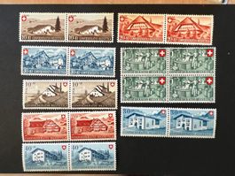 18 timbres  neufs** Pro Patria 1945-49 selon photo