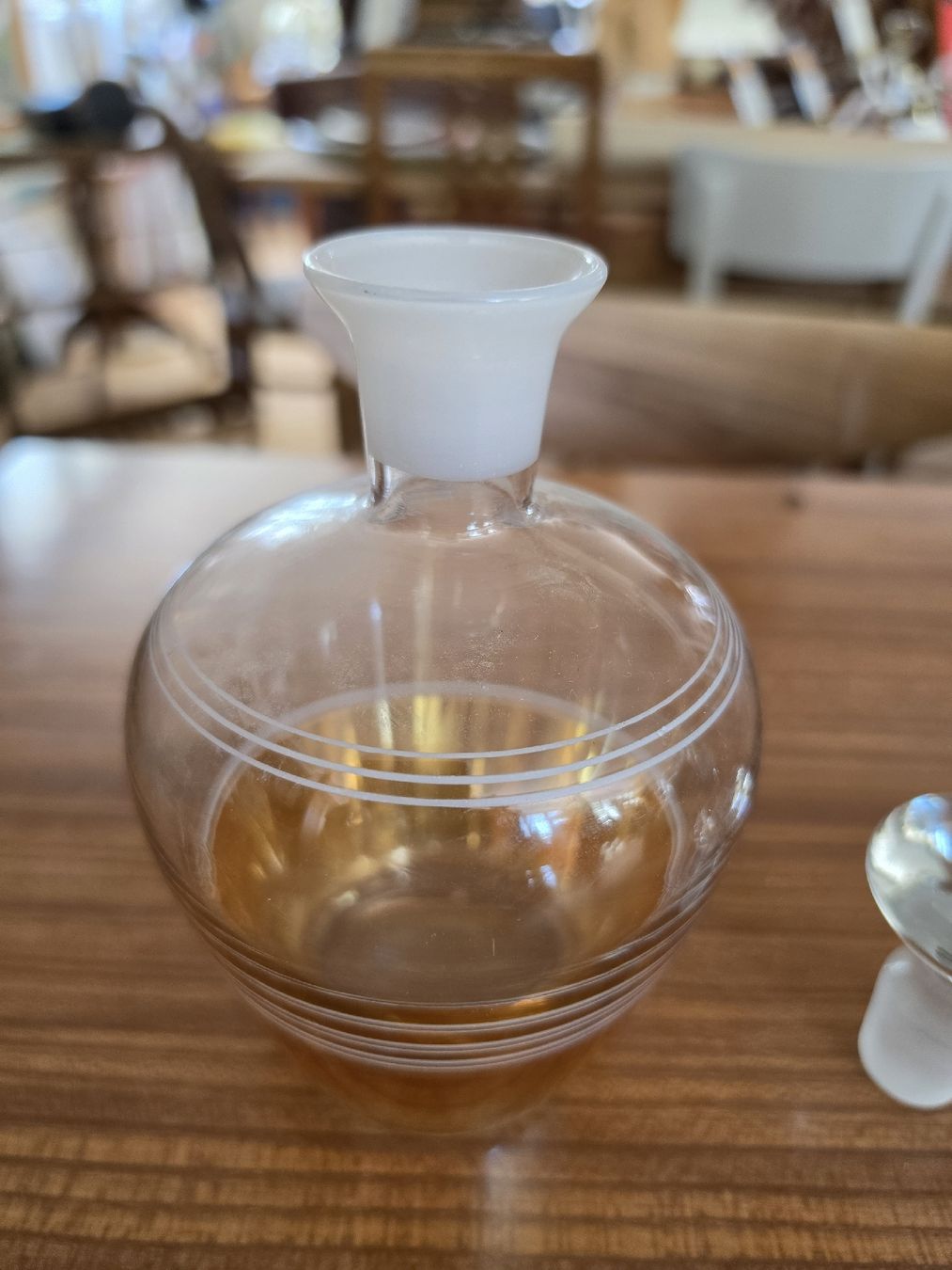 Bottiglie: Parfumflakon Glas bernsteinfarben mit Schliffstopfen antik – Usato da Mettlen venduto da elios0888 6