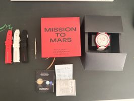 Swatch Moonswatch Mission to Mars mit Zubehör