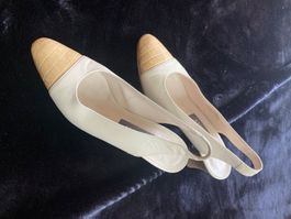 BALLY Slingback-Pumps aus Leder Beige Grösse 36.5