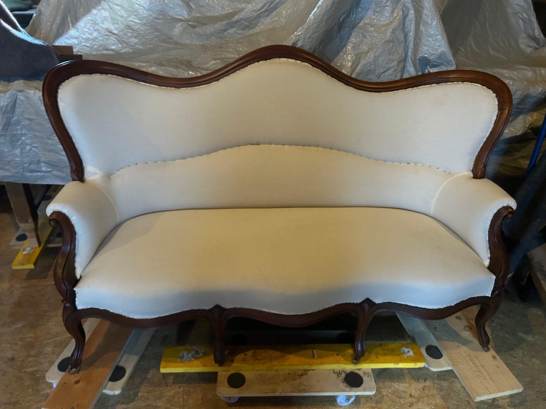 Sofas: Louis Philippe Sofa  mit Vor Stoff Hartholz, Kanneliert – Gebraucht aus Koblenz von Rbaldinger54 6