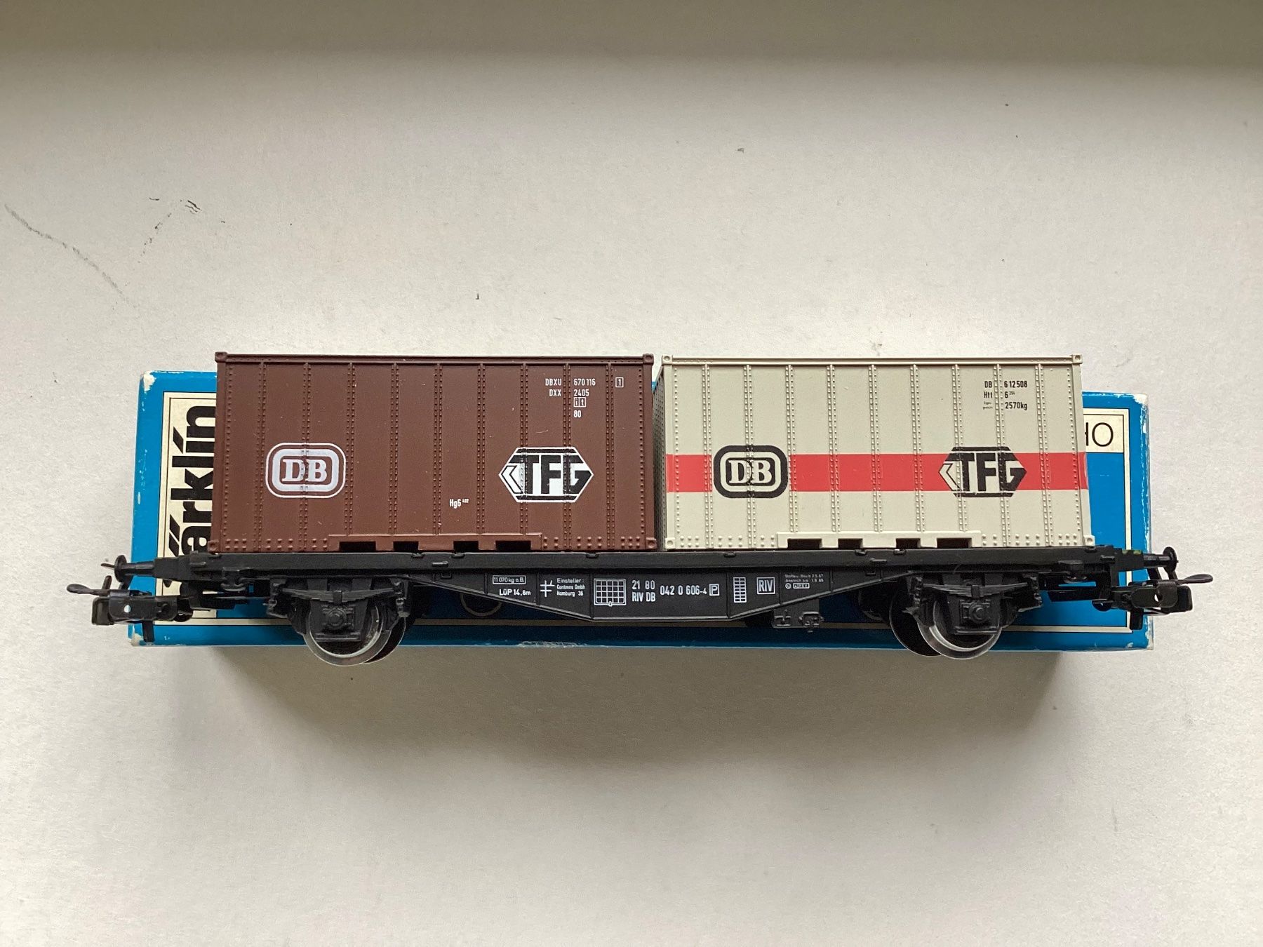 Märklin Modelleisenbahnen: Märklin 4664.5 - Containerwagen der DB. Epoche IV – Neu und originalverpackt aus Vacallo von G1965